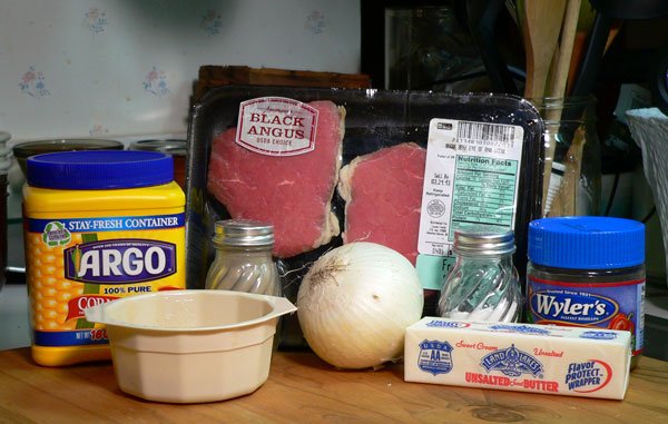 Beef Tips, ingredients.